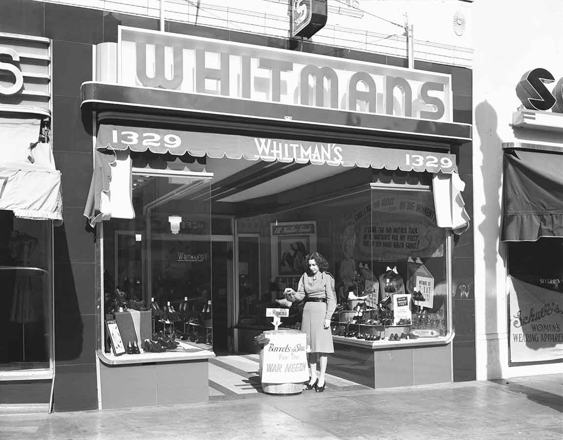 Whitman's Shoe store front